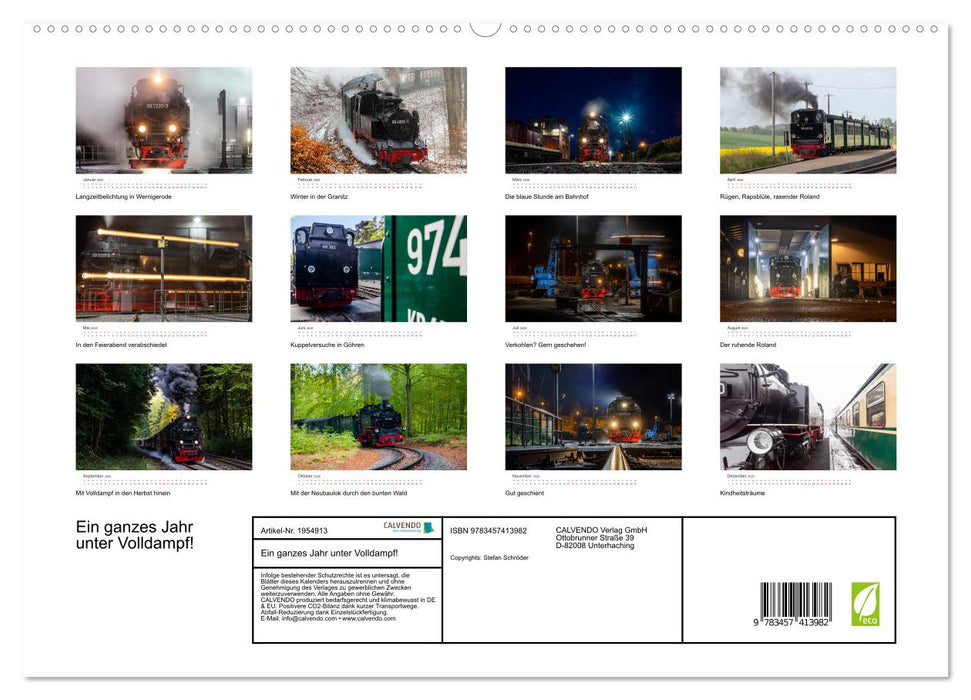 Ein ganzes Jahr unter Volldampf! (CALVENDO Premium Wandkalender 2026)