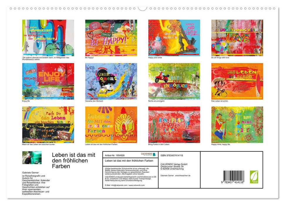 Leben ist das mit den fröhlichen Farben (CALVENDO Premium Wandkalender 2026)