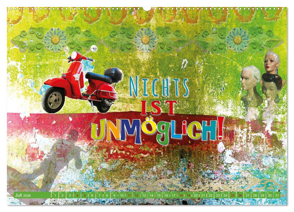 Leben ist das mit den fröhlichen Farben (CALVENDO Premium Wandkalender 2026)