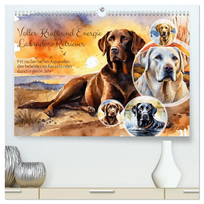 Voller Kraft und Energie - Labrador-Retriever (CALVENDO Premium Wandkalender 2026)