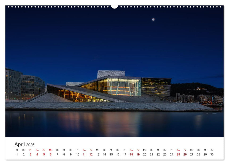 Ein Rundgang in Oslo (CALVENDO Premium Wandkalender 2026)