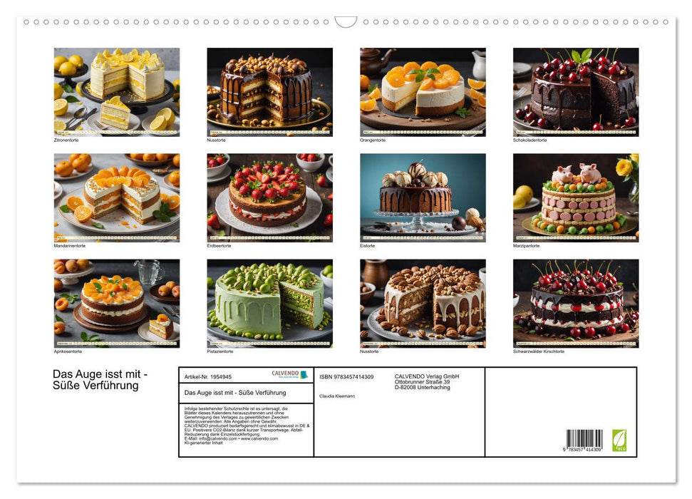 Das Auge isst mit - Süße Verführung (CALVENDO Wandkalender 2026)
