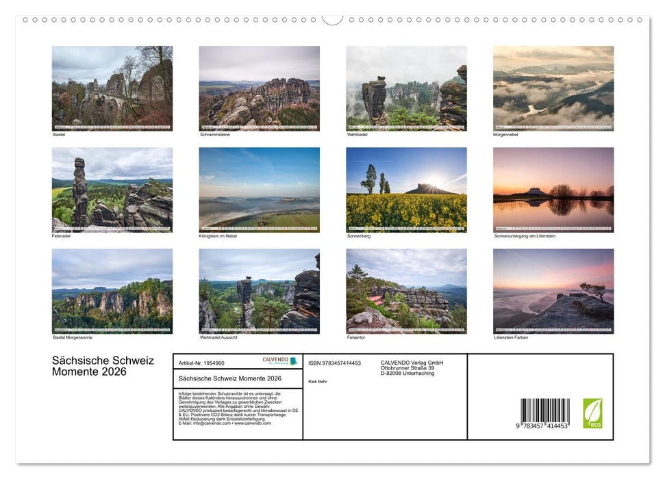 Sächsische Schweiz Momente 2026 (CALVENDO Premium Wandkalender 2026)
