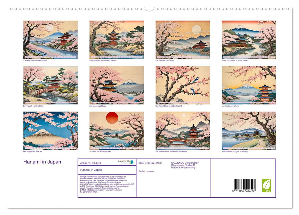 Hanami in Japan (CALVENDO Premium Wandkalender 2026)