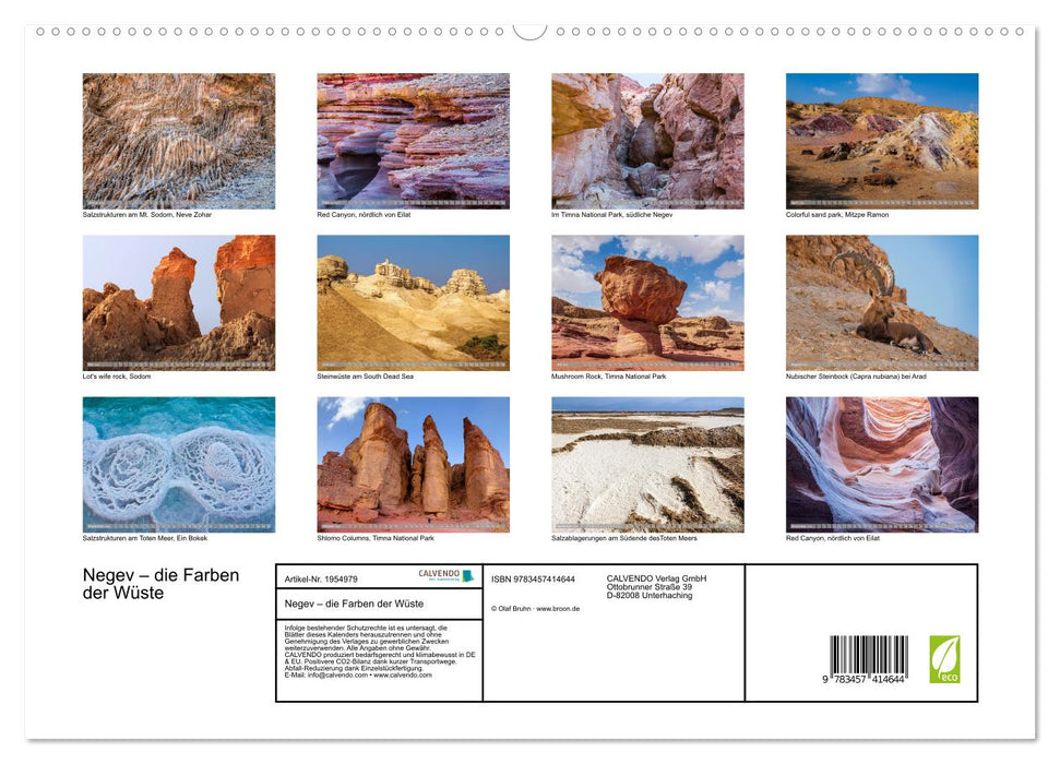 Negev – die Farben der Wüste (CALVENDO Premium Wandkalender 2026)