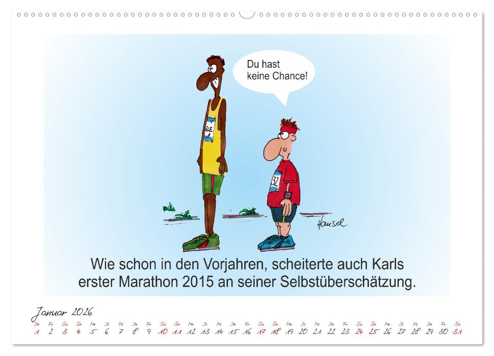 HANSELs kleiner Laufkalender (CALVENDO Premium Wandkalender 2026)