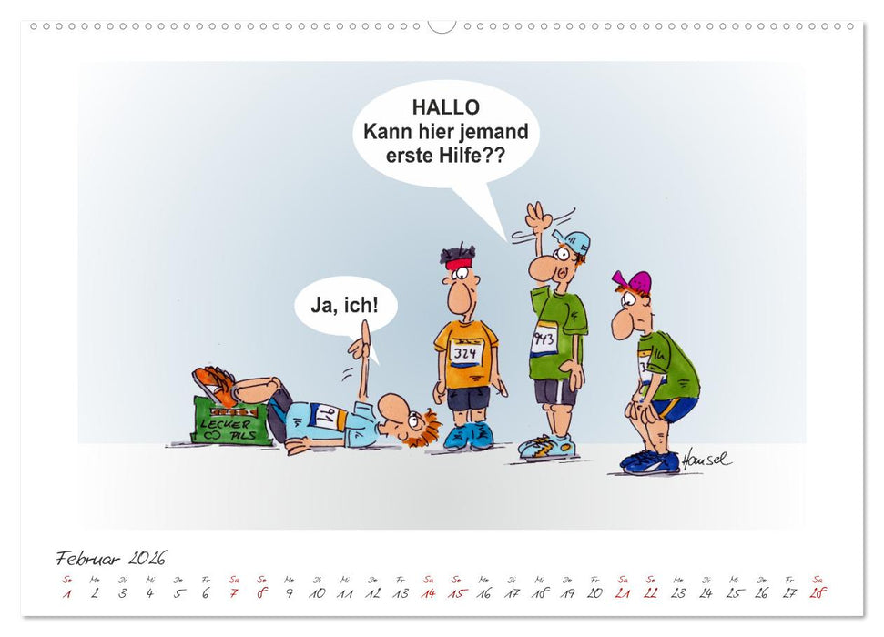 HANSELs kleiner Laufkalender (CALVENDO Premium Wandkalender 2026)