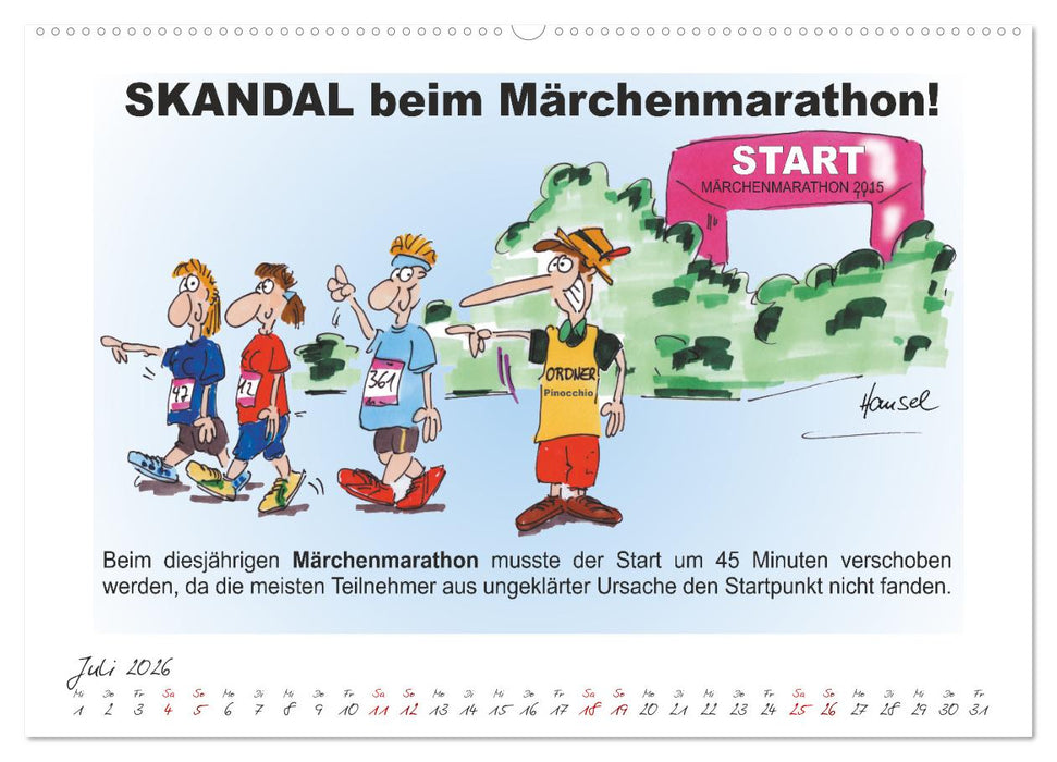 HANSELs kleiner Laufkalender (CALVENDO Premium Wandkalender 2026)