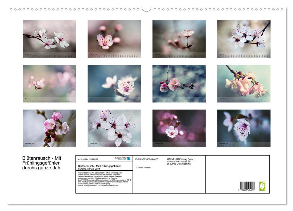 Blütenrausch - Mit Frühlingsgefühlen durchs ganze Jahr (CALVENDO Wandkalender 2026)