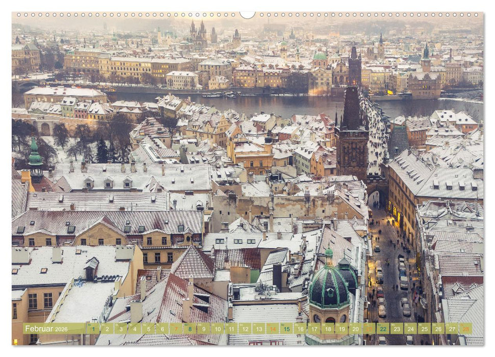 Winterzauber in Prag (CALVENDO Premium Wandkalender 2026)