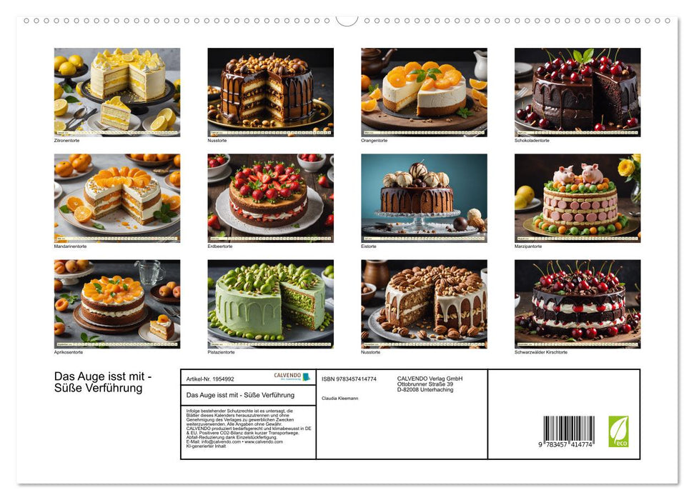 Das Auge isst mit - Süße Verführung (CALVENDO Premium Wandkalender 2026)