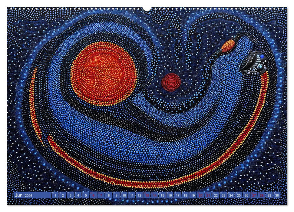 Traumzeit - KI-generierte Aborigine-Kunst aus dem Herzen Australiens (CALVENDO Wandkalender 2026)