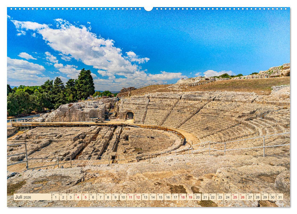 Sizilien, Ätna-Catania-Cefalu-Messina-Syrakus-Taormina-Tindari (CALVENDO Premium Wandkalender 2026)