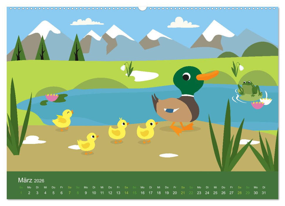 Süße Tierkinder (CALVENDO Premium Wandkalender 2026)