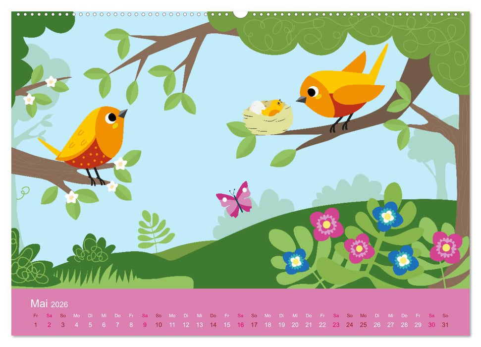 Süße Tierkinder (CALVENDO Premium Wandkalender 2026)