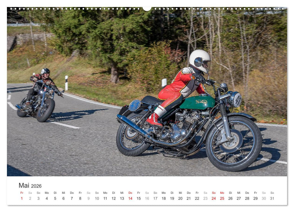 Motorräder am Jochpass (CALVENDO Premium Wandkalender 2026)