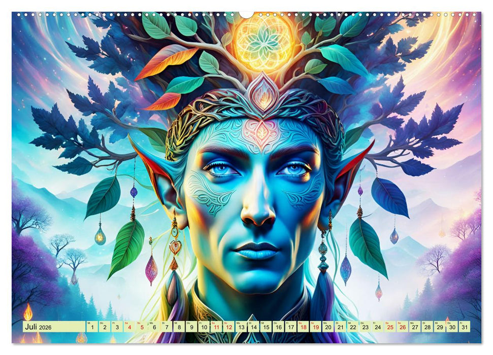 Elfen Zauberhafte Fantasiewesen (CALVENDO Premium Wandkalender 2026)