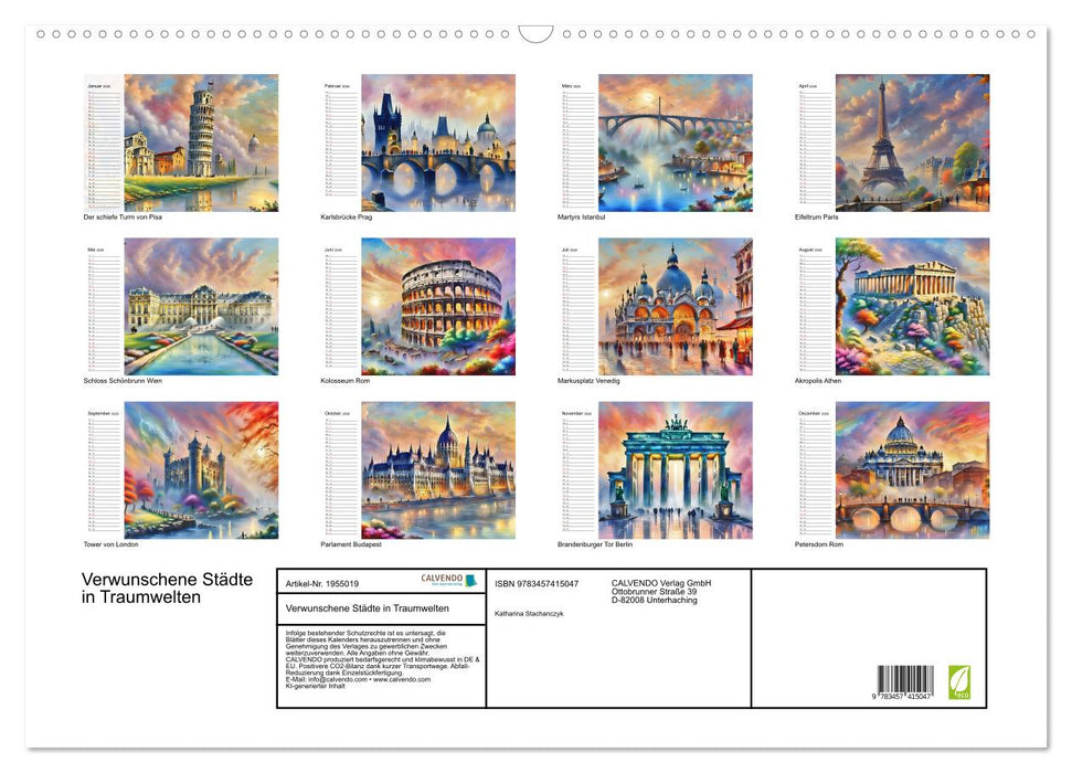 Verwunschene Städte in Traumwelten (CALVENDO Wandkalender 2026)