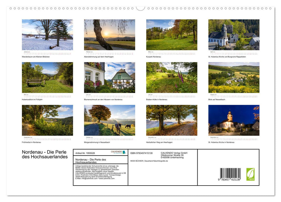 Nordenau - Die Perle des Hochsauerlandes (CALVENDO Premium Wandkalender 2026)