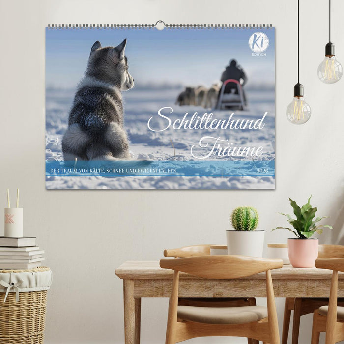 Schlittenhund Träume (CALVENDO Wandkalender 2026)