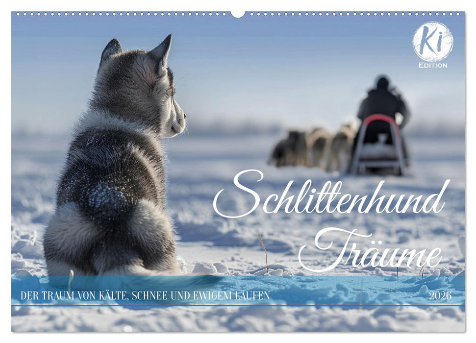 Schlittenhund Träume (CALVENDO Wandkalender 2026)