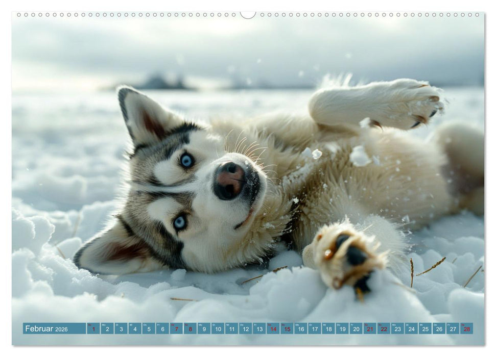 Schlittenhund Träume (CALVENDO Wandkalender 2026)