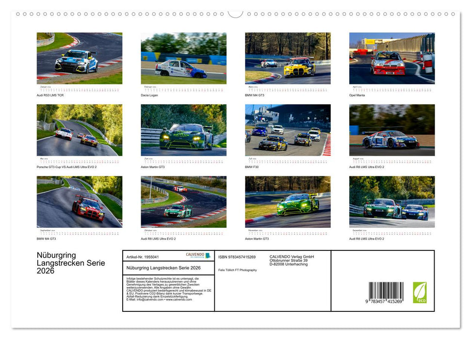 Nüburgring Langstrecken Serie 2026 (CALVENDO Premium Wandkalender 2026)
