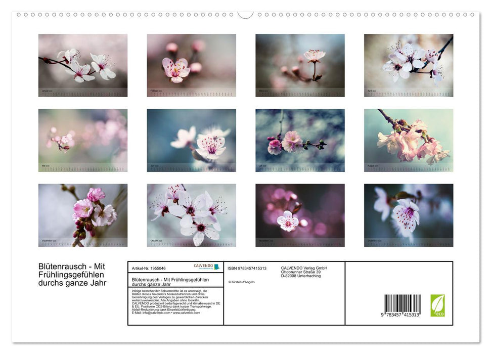 Blütenrausch - Mit Frühlingsgefühlen durchs ganze Jahr (CALVENDO Premium Wandkalender 2026)