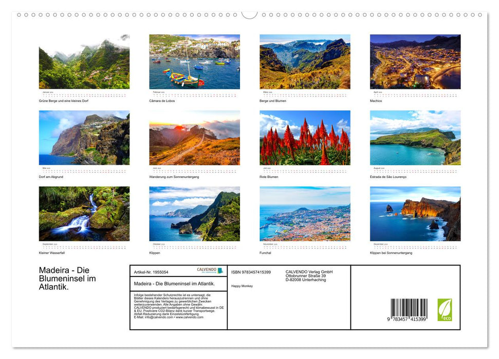 Madeira - Die Blumeninsel im Atlantik. (CALVENDO Premium Wandkalender 2026)