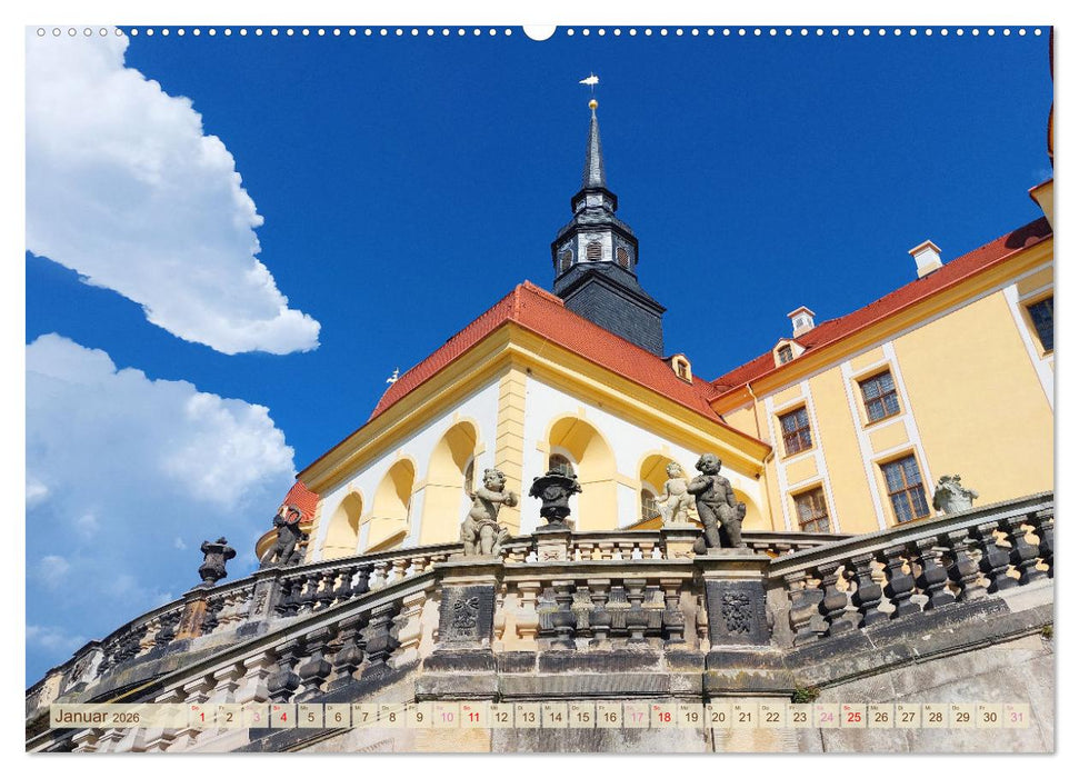Moritzburg, Weesenstein, Muskau - Drei schöne sächsische Schlösser (CALVENDO Premium Wandkalender 2026)