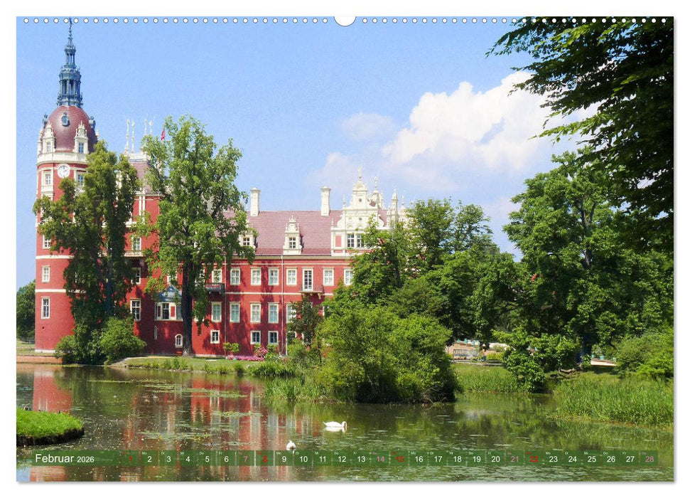 Moritzburg, Weesenstein, Muskau - Drei schöne sächsische Schlösser (CALVENDO Premium Wandkalender 2026)