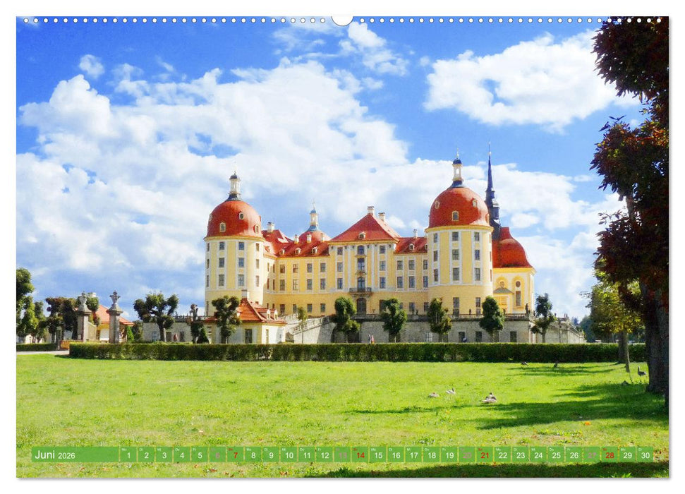 Moritzburg, Weesenstein, Muskau - Drei schöne sächsische Schlösser (CALVENDO Premium Wandkalender 2026)