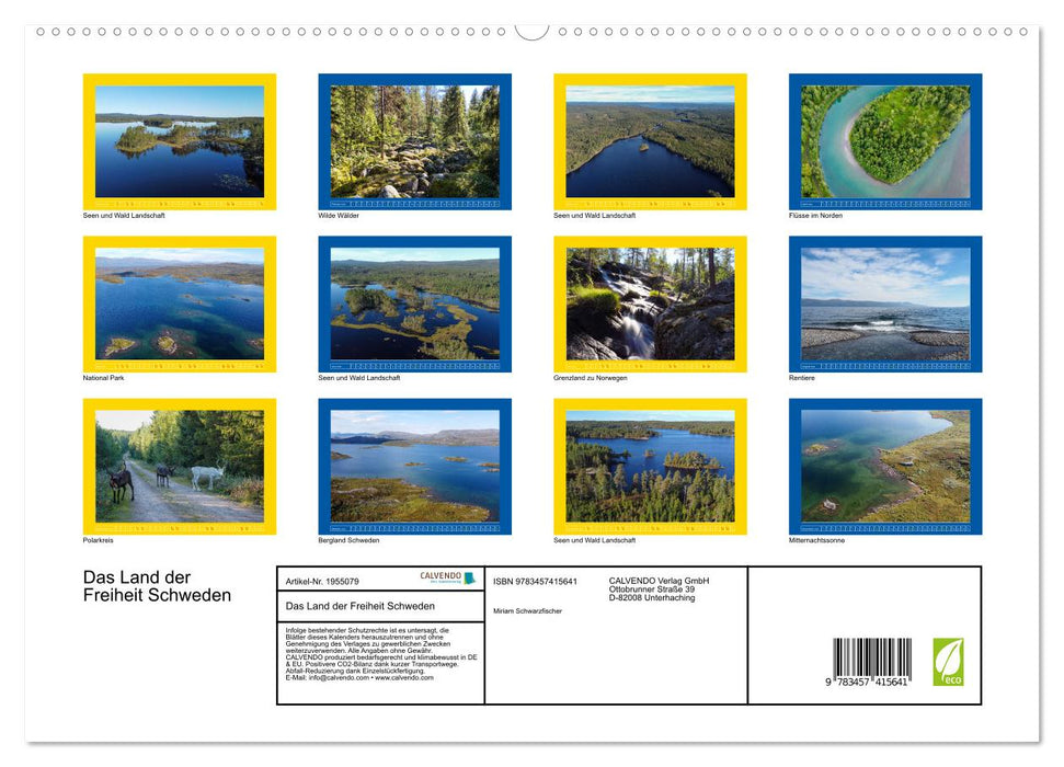 Das Land der Freiheit Schweden (CALVENDO Premium Wandkalender 2026)