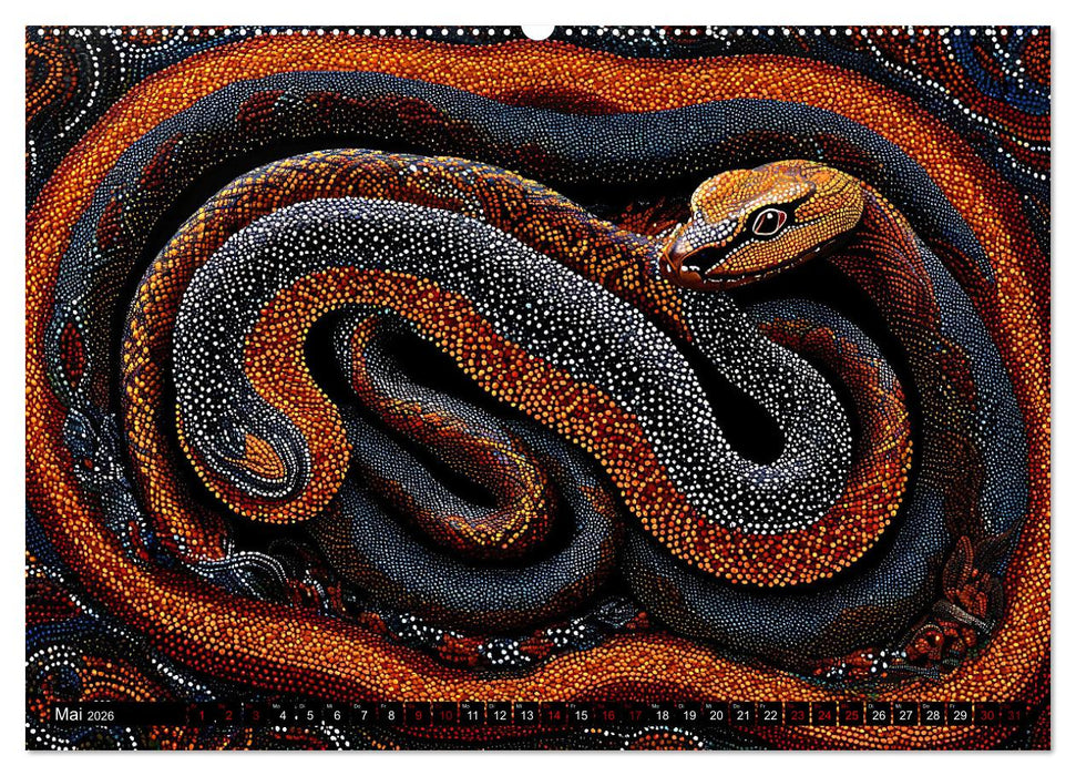Traumzeit - KI-generierte Aborigine-Kunst aus dem Herzen Australiens (CALVENDO Premium Wandkalender 2026)
