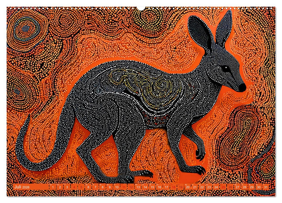 Traumzeit - KI-generierte Aborigine-Kunst aus dem Herzen Australiens (CALVENDO Premium Wandkalender 2026)