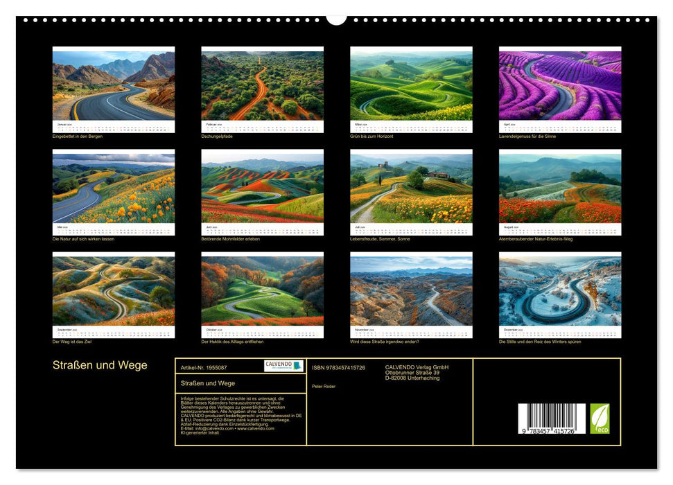 Straßen und Wege (CALVENDO Premium Wandkalender 2026)