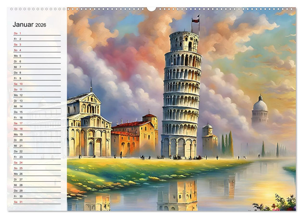 Verwunschene Städte in Traumwelten (CALVENDO Premium Wandkalender 2026)