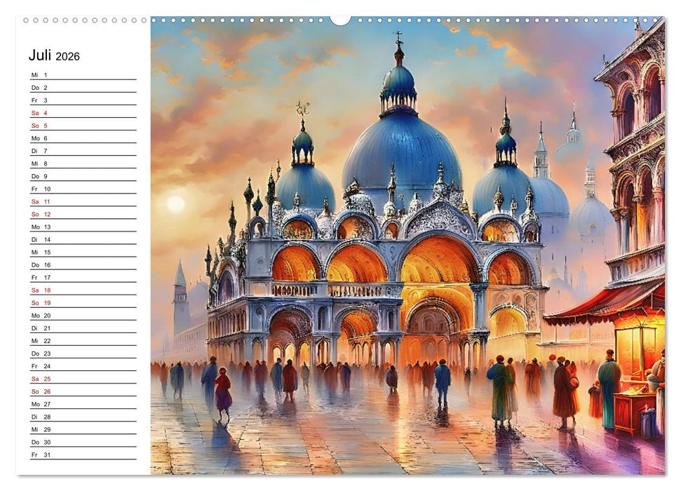 Verwunschene Städte in Traumwelten (CALVENDO Premium Wandkalender 2026)