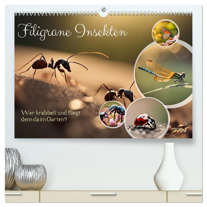 Filigrane Insekten (CALVENDO Premium Wandkalender 2026)