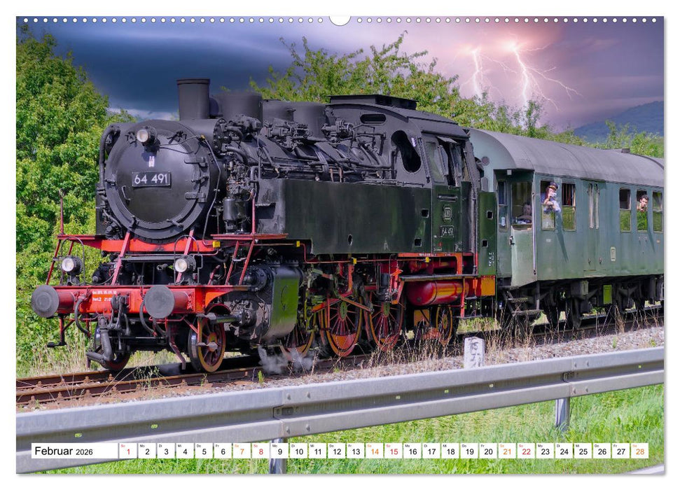 Dampflokomotiven - geliebte Kraftpakete (CALVENDO Premium Wandkalender 2026)