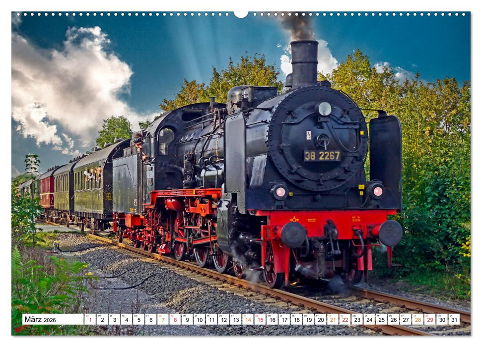 Dampflokomotiven - geliebte Kraftpakete (CALVENDO Premium Wandkalender 2026)