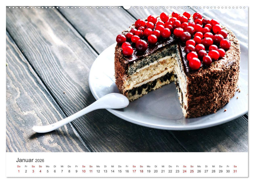 Köstliche Kuchen (CALVENDO Premium Wandkalender 2026)
