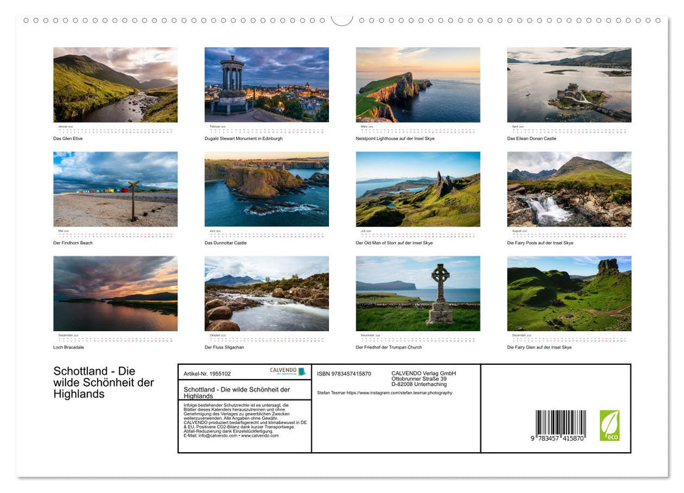 Schottland - Die wilde Schönheit der Highlands (CALVENDO Premium Wandkalender 2026)