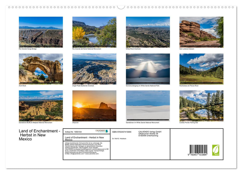 Land of Enchantment - Herbst in New Mexico (CALVENDO Premium Wandkalender 2026)