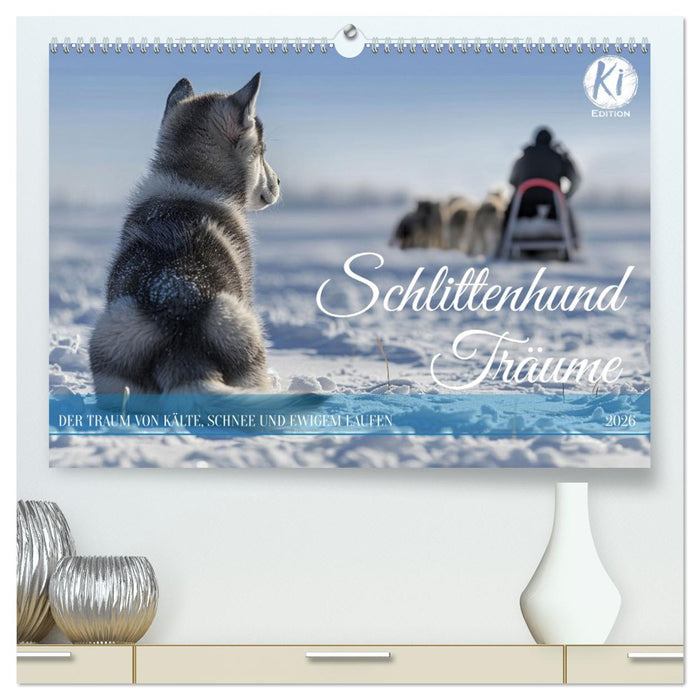 Schlittenhund Träume (CALVENDO Premium Wandkalender 2026)