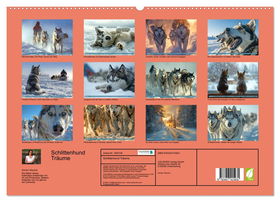 Schlittenhund Träume (CALVENDO Premium Wandkalender 2026)