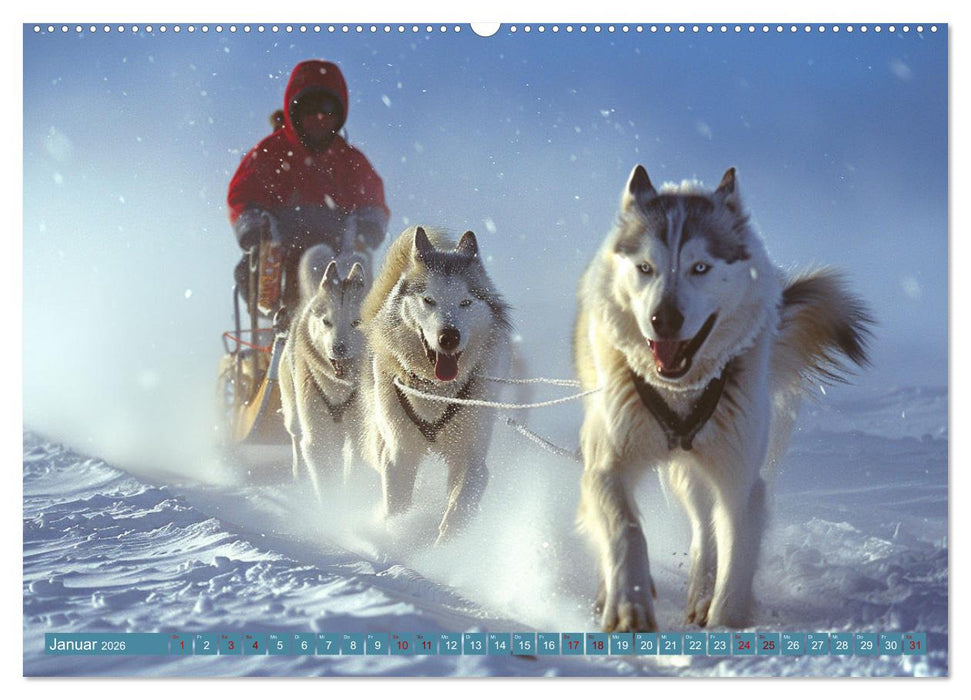 Schlittenhund Träume (CALVENDO Premium Wandkalender 2026)
