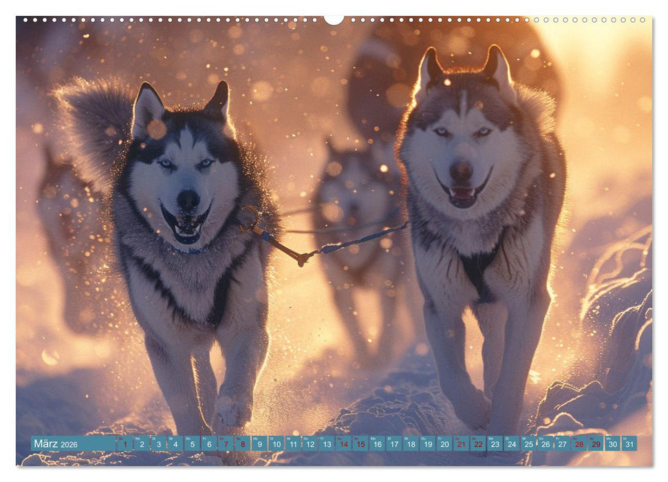 Schlittenhund Träume (CALVENDO Premium Wandkalender 2026)