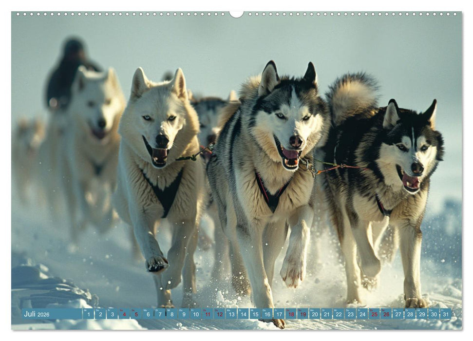 Schlittenhund Träume (CALVENDO Premium Wandkalender 2026)