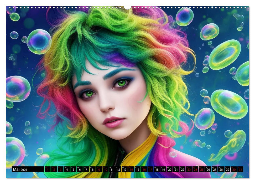 Psychedelische Ladies (CALVENDO Wandkalender 2026)